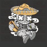 DTF Screen Print Image - Astronaut Skull of the Dead